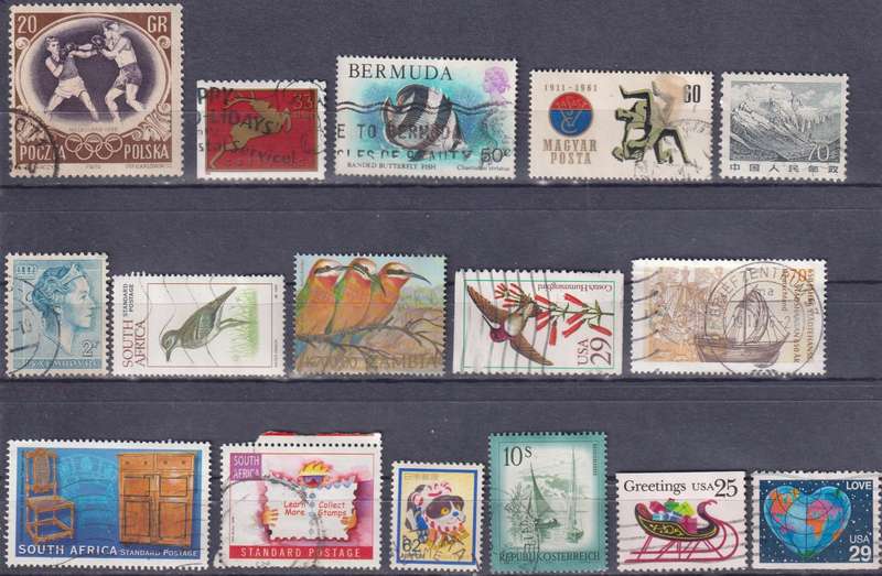 Stamps Mix World Card
