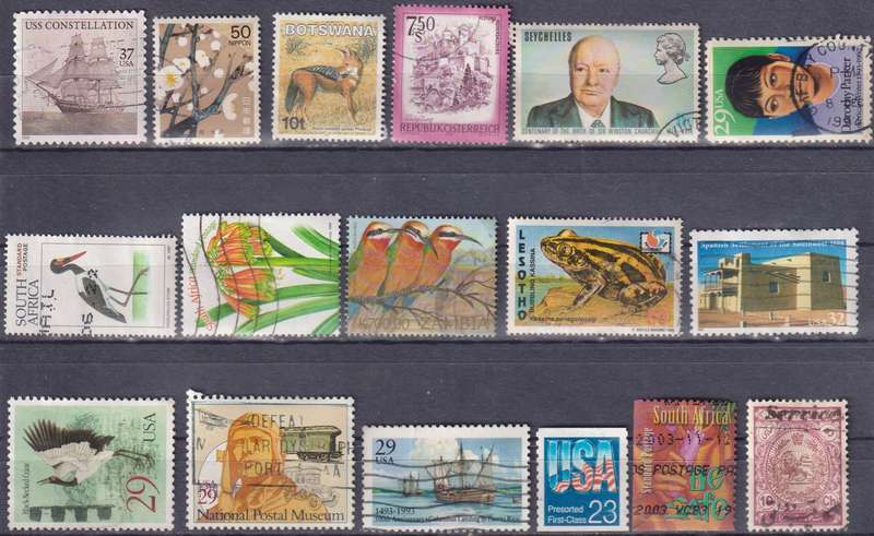 Stamps Mix World Card