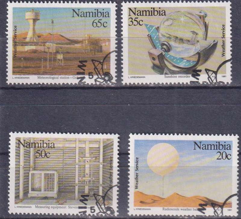 Stamps Namibia 1991 The 100th Anniversary of Weather Service