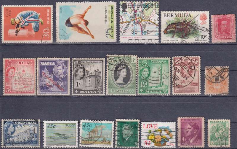 Stamps Mix World Card