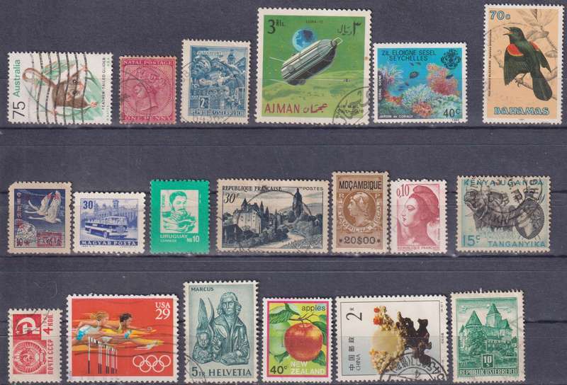 Stamps Mix World Card