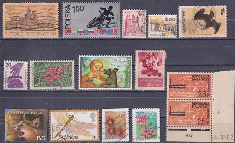 Stamps Mix World Card