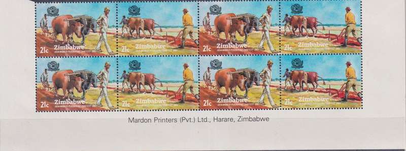 Stamp Control Blocks Zimbabwe