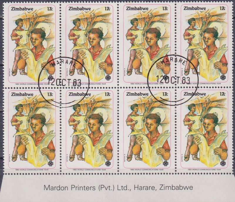 Stamp Control Blocks Zimbabwe