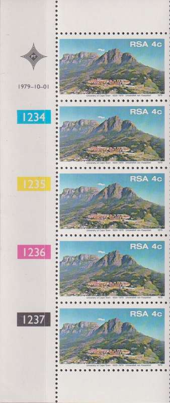 Stamps Control Blocks RSA 1979 The 50th Anniversary of University of Cape Town