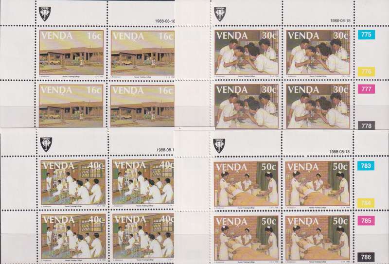 Stamps Control Blocks Venda 1988 Shayandima Nursing School