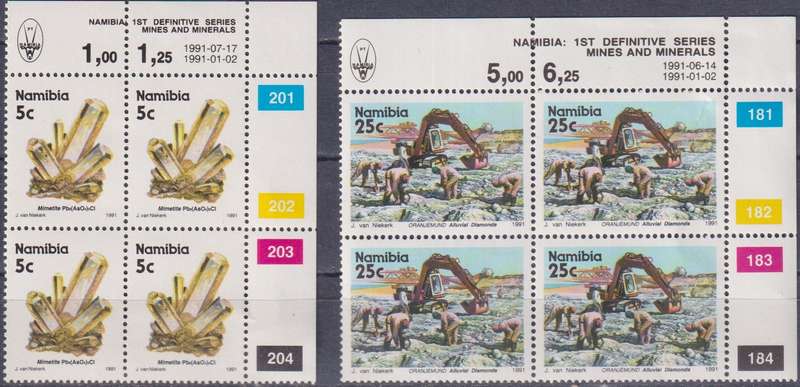 Stamps Control Blocks Namibia