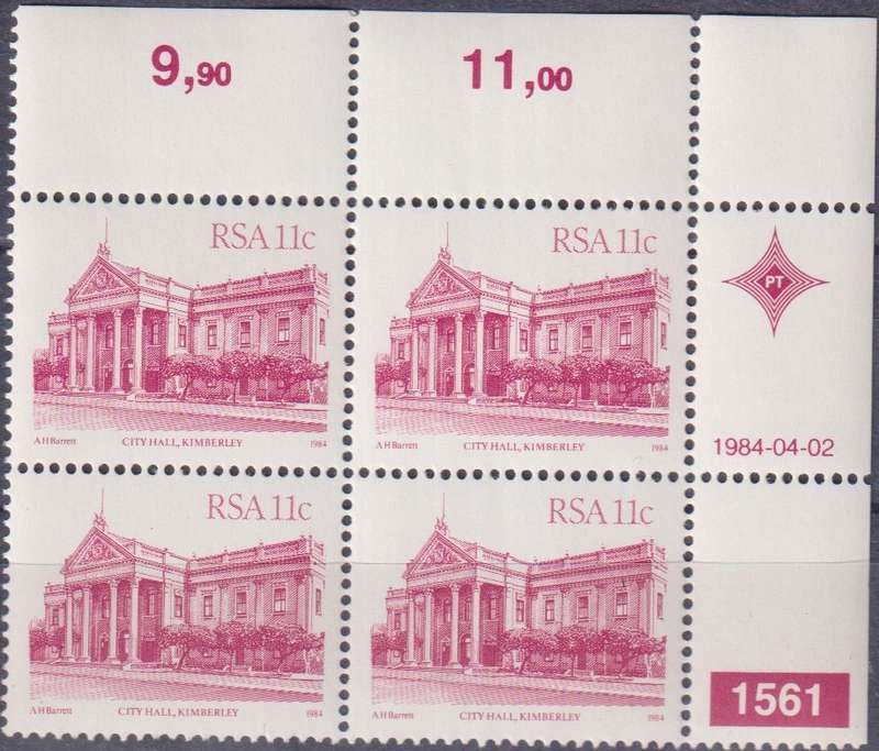 Stamps Control Blocks 1984 Buildings