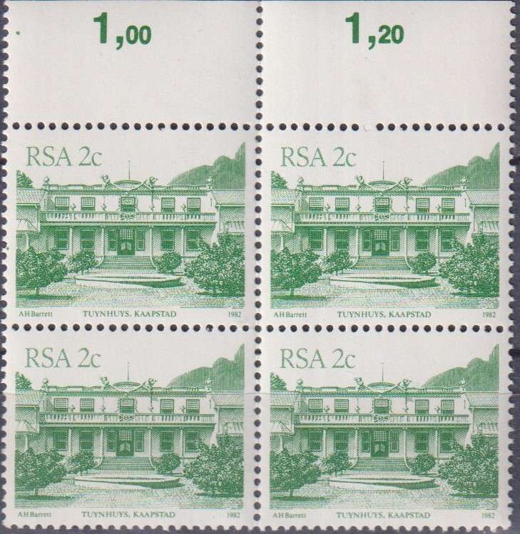Stamps Control Blocks 1982 -1987 South African Architecture