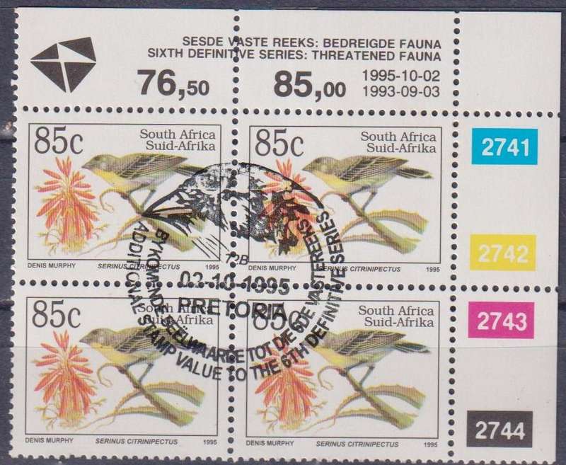 Stamps Control Blocks 1995 Endangered Fauna