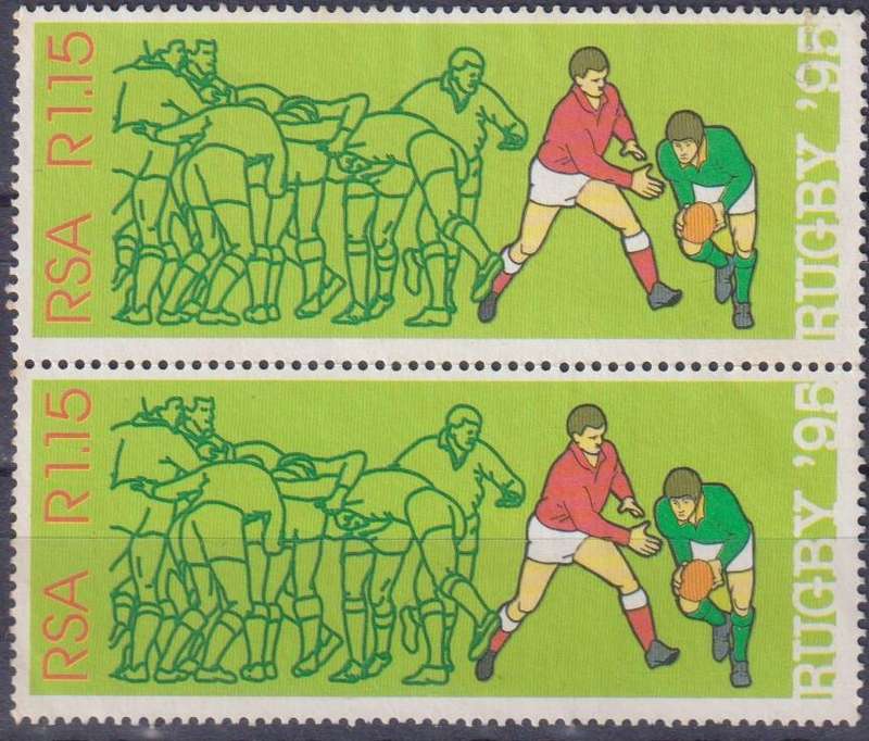 Stamps Control Blocks 1995 World Cup Rugby Championship, South Africa