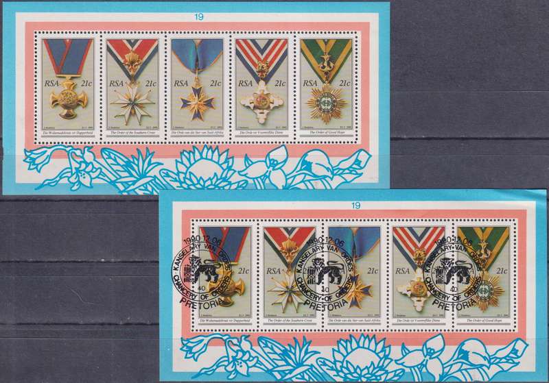 Stamps Control Blocks RSA 1990 National Orders