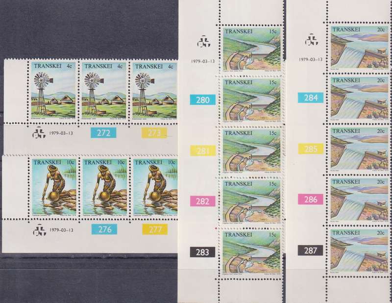 Stamps Control Blocks Transkei 1979 Water Resources
