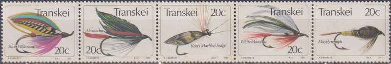 Stamps Control Blocks Transkei 1983 Fishing Flies