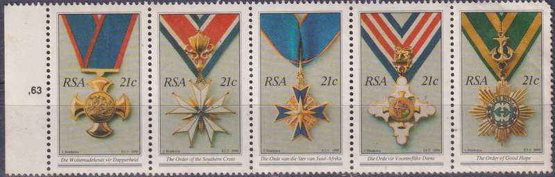 Stamp Control Blocks RSA 1990 National Orders