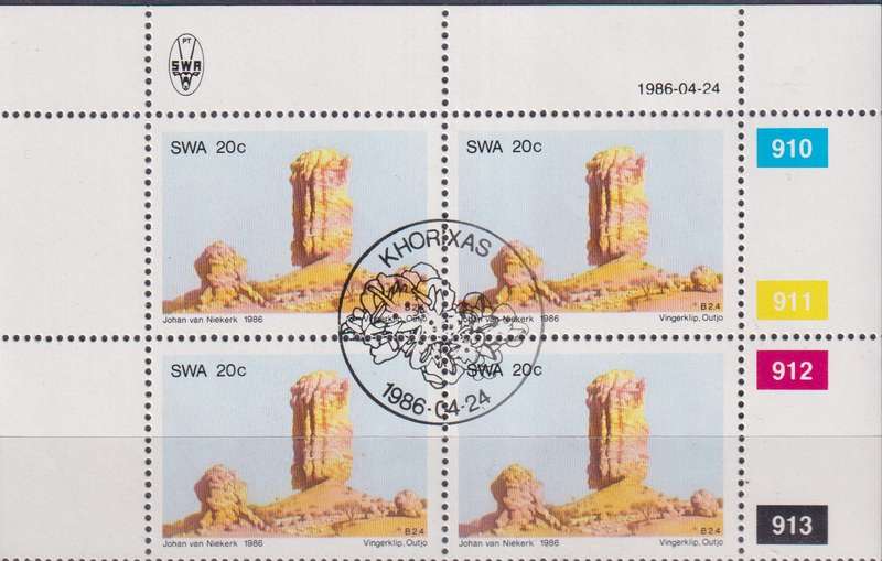 Stamp Control Blocks 1986 Rock Formations