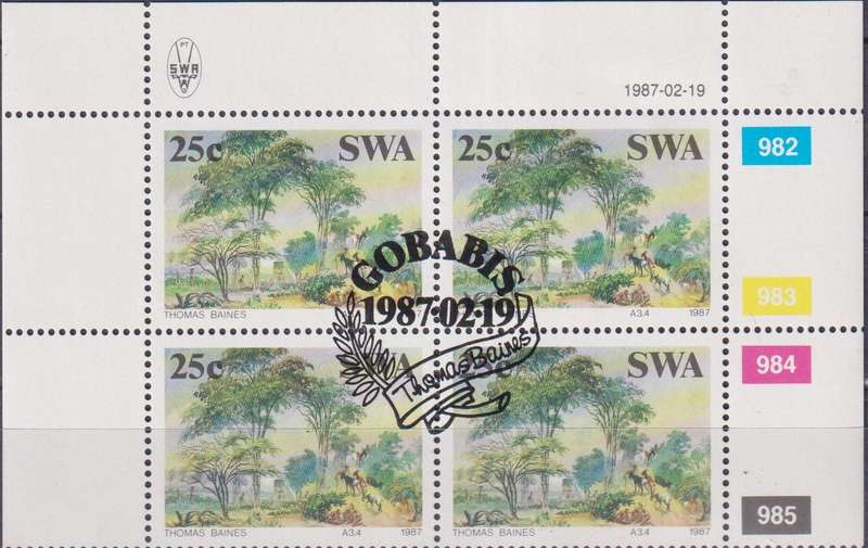 Stamp Control Blocks 1987 Historic Southwest Africa