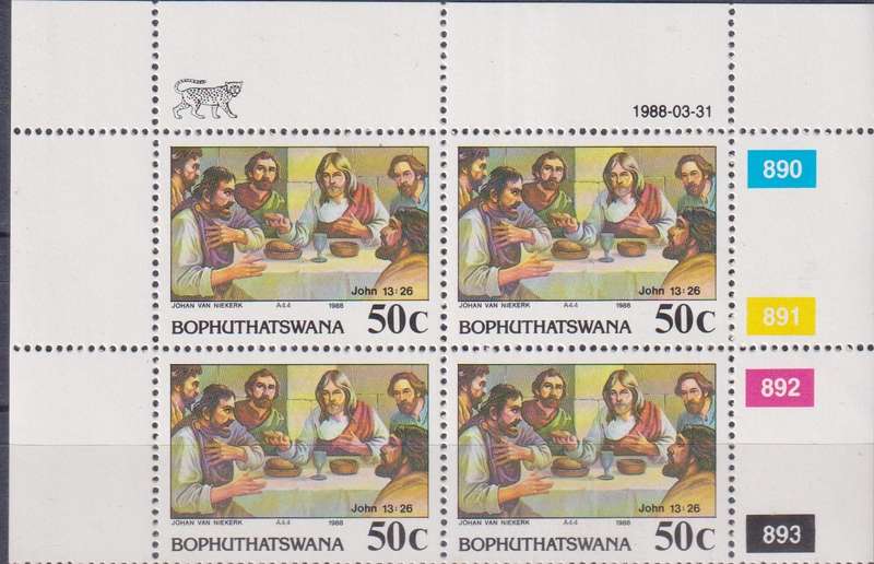 Stamp Control Blocks 1988 Easter