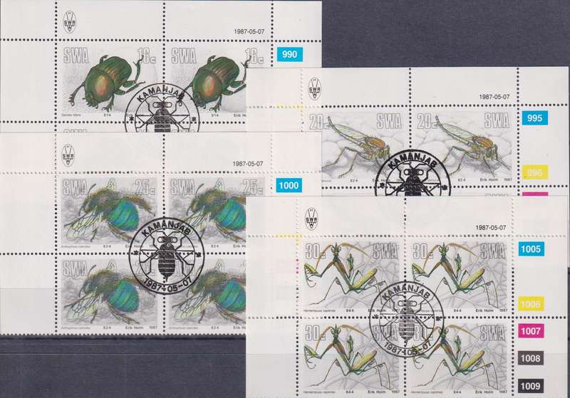 Stamp Control Blocks 1987 Useful Insects