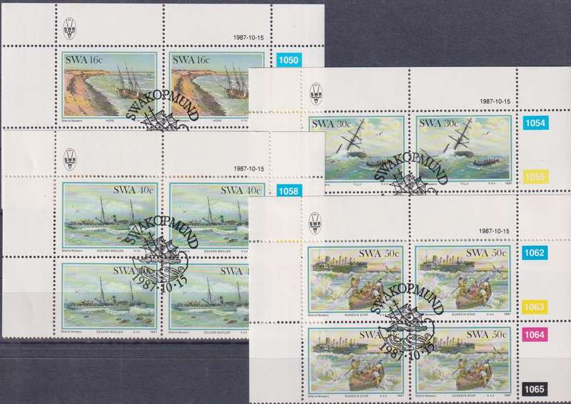 Stamps Control Blocks 1987 Shipwrecks