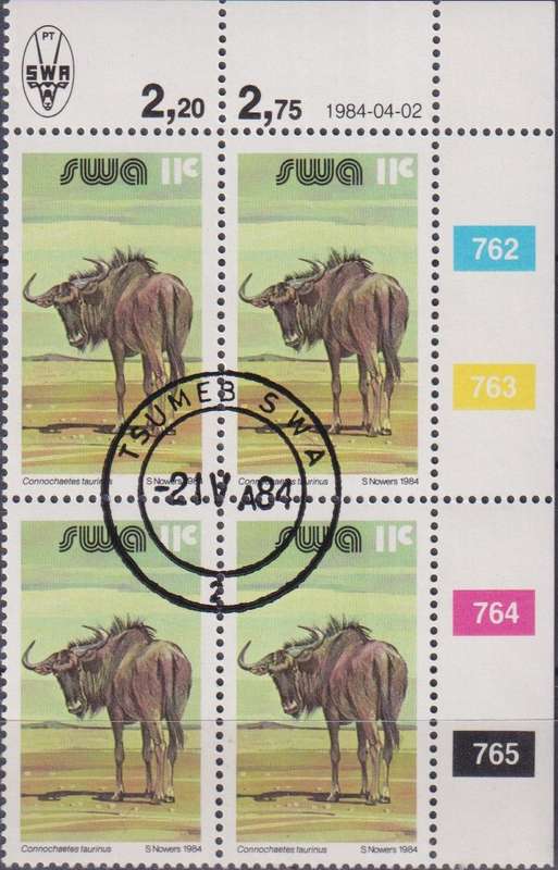 Stamps Control Blocks 1984 Wild Mammals