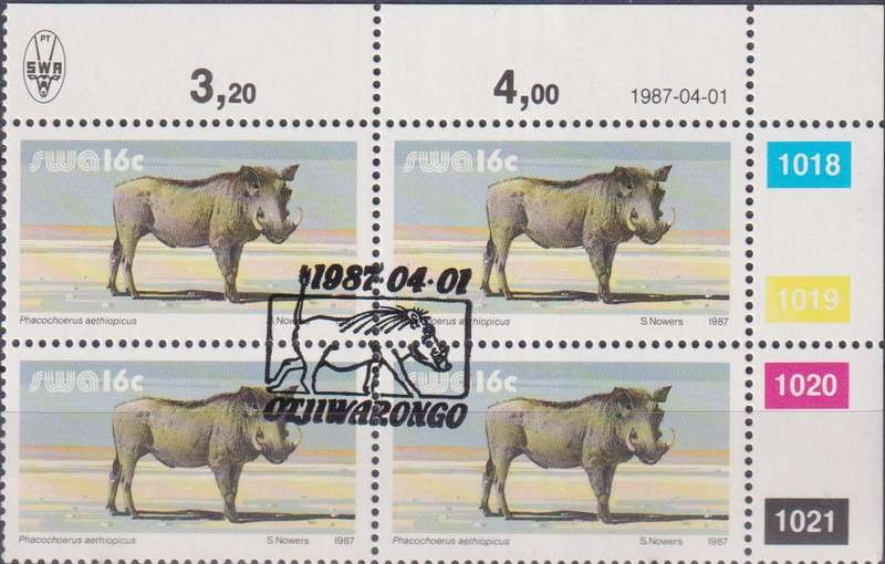Stamps Control Blocks 1987 Wild Mammals