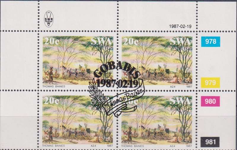 Stamps Control Blocks 1987 Historic Southwest Africa
