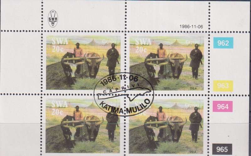 Stamps Control Blocks 1986 Caprivi Strip
