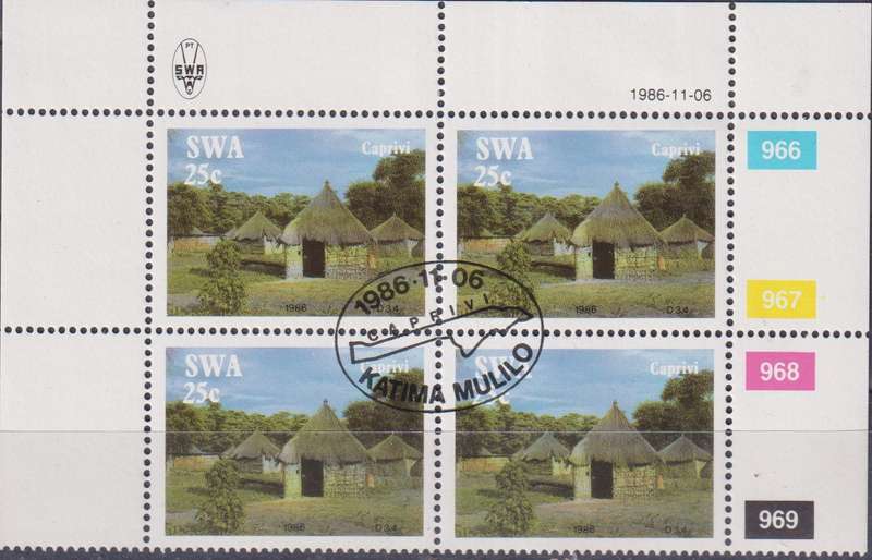 Stamps Control Blocks 1986 Caprivi Strip