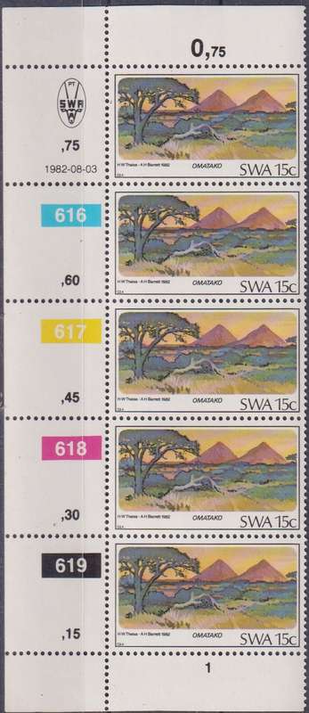 Stamps Control Blocks 1982 Mountains