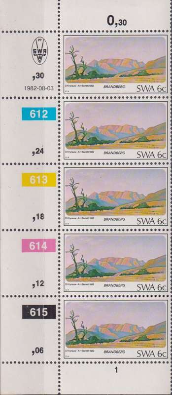 Stamps Control Blocks 1982 Mountains