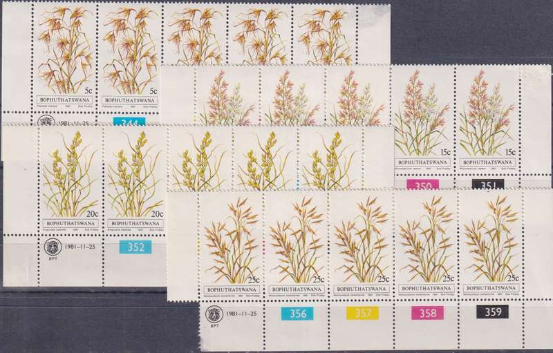 Stamps Control Blocks 1981 Indigenous Grasses