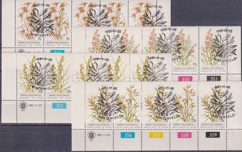 Stamps Control Blocks 1981 Indigenous Grasses