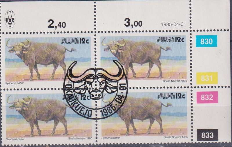 Stamps Control Blocks 1985 Wild Mammals