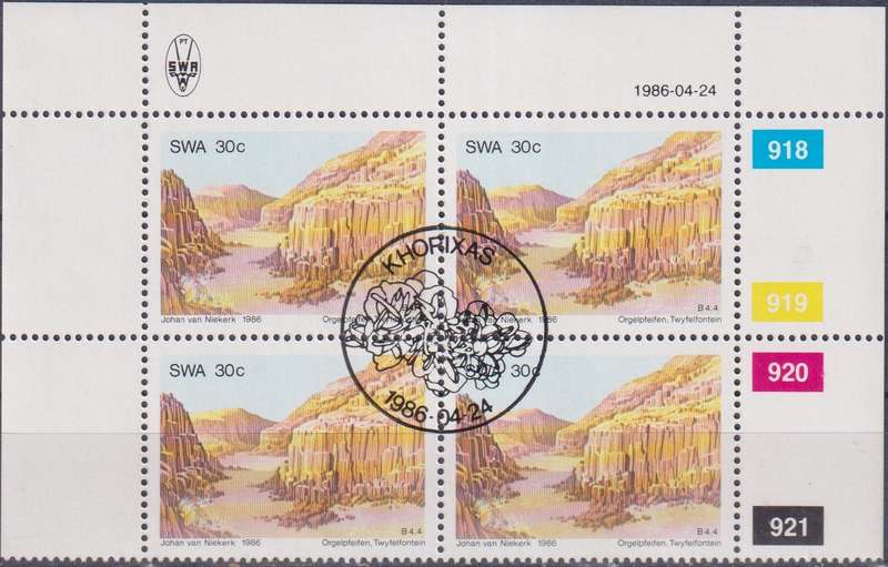 Stamps Control Blocks 1986 Rock Formations