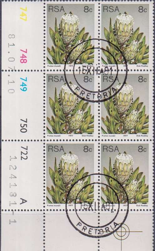Stamps Control Blocks 1977 Flora - Protea Plants