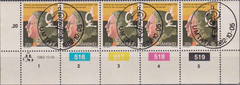 Stamp Control Blocks Transkei 1982 Famous People of Medicine