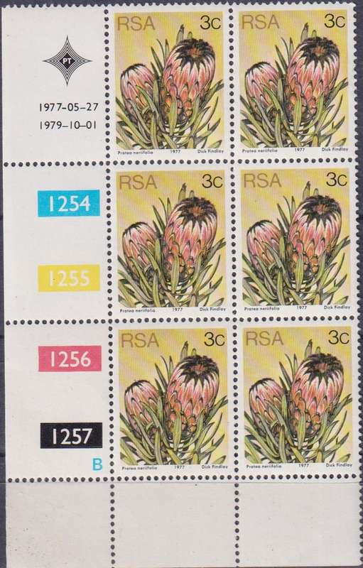 Stamps Control Blocks 1977 Flora - Protea Plants