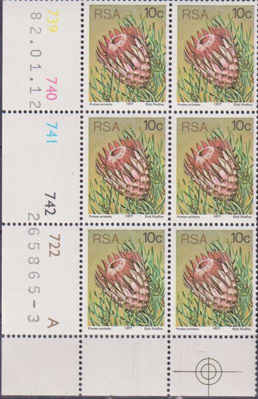 Stamps Control Blocks 1977 Flora - Protea Plants