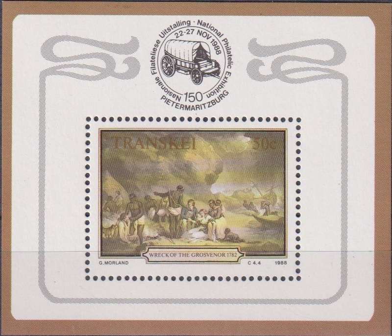 Stamp Control Blocks Transkei 1988 Shipwreck of "Grosvenor", 1782