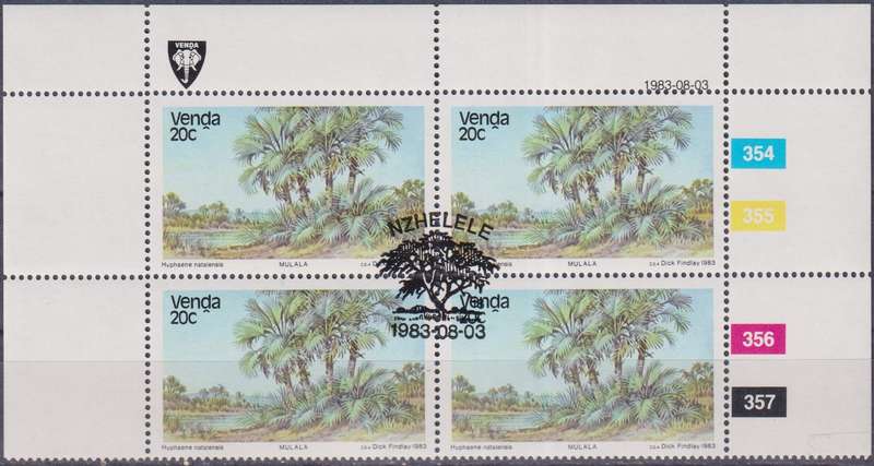 Stamps Control Block Venda 1983 Trees