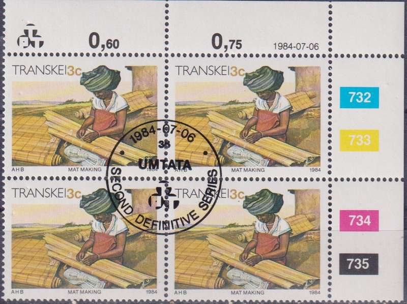 Stamps Control Blocks Transkei 1984 Xhosa Culture