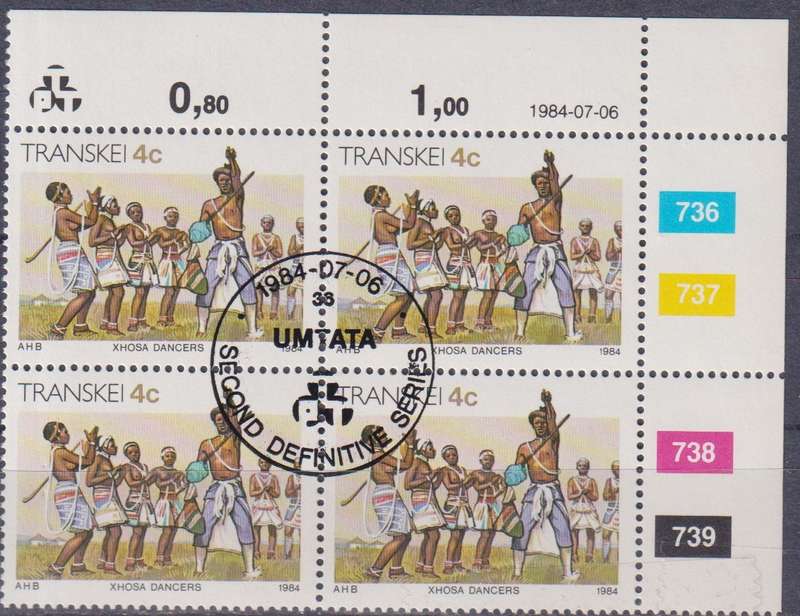 Stamps Control Blocks Transkei 1984 Xhosa Culture
