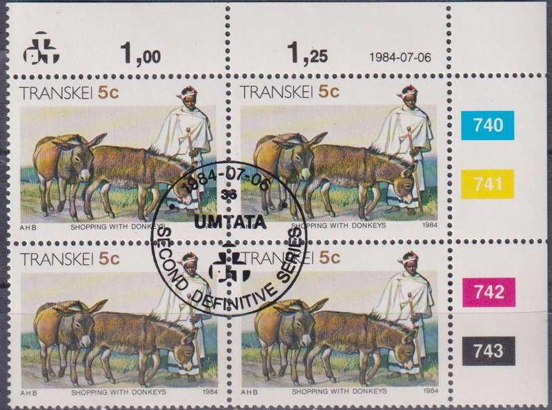 Stamps Control Blocks Transkei 1984 Xhosa Culture
