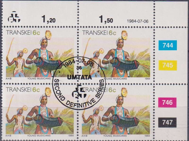 Stamps Control Blocks Transkei 1984 Xhosa Culture