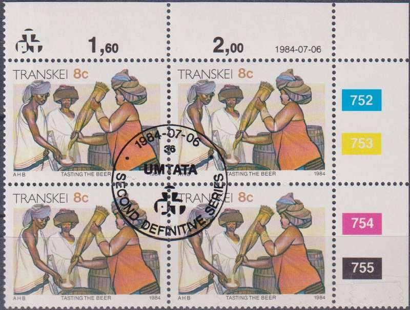 Stamps Control Blocks Transkei 1984 Xhosa Culture