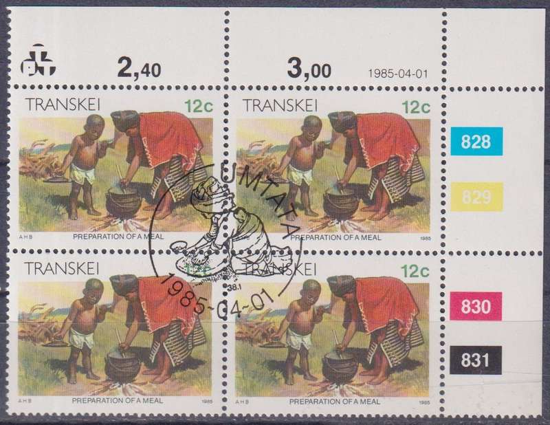 Stamps Control Blocks Transkei 1984 Xhosa Culture