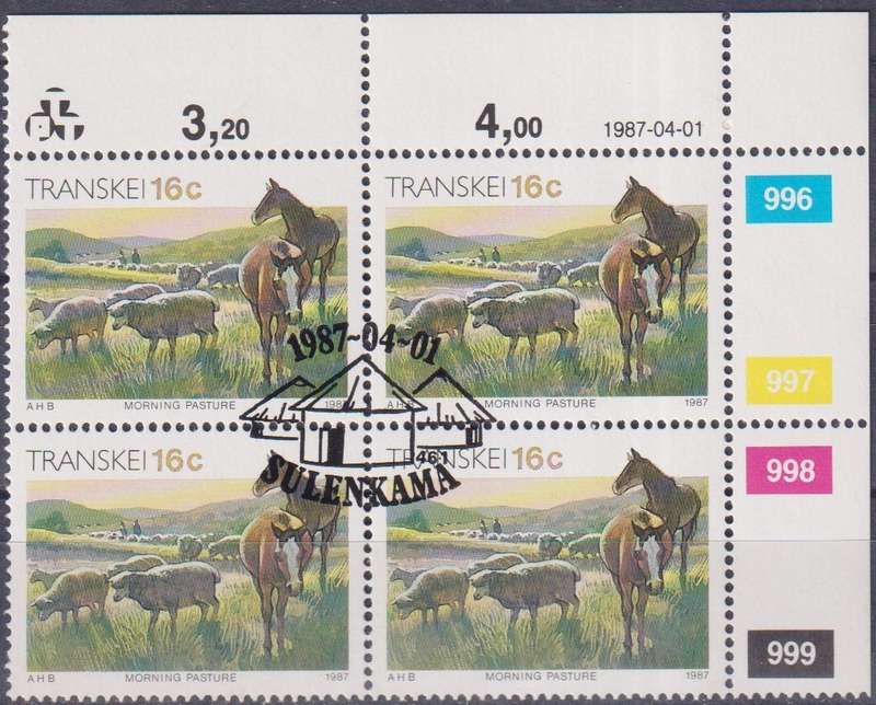Stamps Control Blocks Transkei 1987 Xhosa Culture