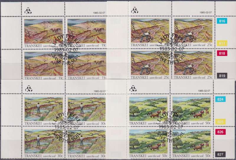Stamps Control Blocks Transkei 1985 Soil Conservation