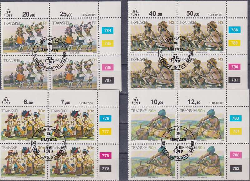 Stamps Control Blocks Transkei 1984 Xhosa Culture